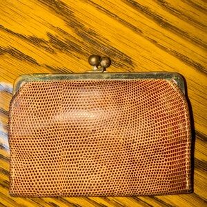 Vintage Reptile Skin Tan Purse